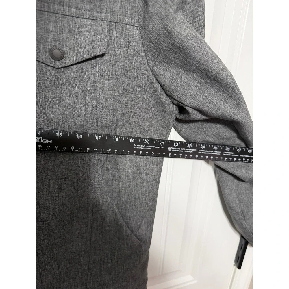 Levi Strauss & Co Jacket Mens Medium Heathered Grey Zip Snap Front EUC